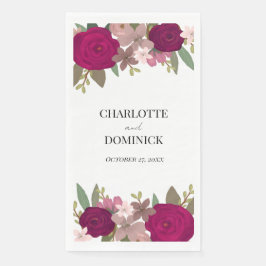 ワインレッドの庭の花の結婚式