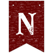 ワインレッドの数学の公式 卒業おめでとう バンティングフラッグ (第3の旗)