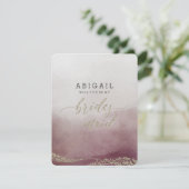 ワインレッドの水彩画であなたはブライズメイドになってくれる？ 招待状 (スタンド正面)