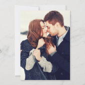 ワインレッドの水彩画のような緑の写真の結婚式 招待状 (裏面)