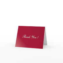 ワインレッドの無地の感謝カード