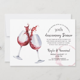 ワインレッドの特別な夜 赤ワイン 記念日 お祝い Dinner I 招待状