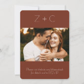 ワインレッドの秋の結婚式招待状 招待状 (裏面)