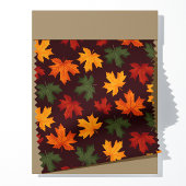 ワインレッドの紅葉柄 ファブリック