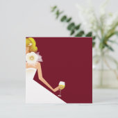 ワインレッドの結婚前お披露目パーティーの招待状 招待状 (スタンド正面)