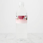 ワインレッドの花々  ペットボトルラベル (裏面)