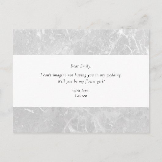 ワインレッドの花が咲く 花嫁の花を私にくれますか インビテーションポストカード (裏面)