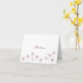 ワインレッドの花の感謝を伝えるグリーティングカード カード (黄色い花)