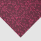 ワインレッドの花をあしらったクラシックなデザイン 薄葉紙 (詳細)