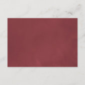 ワインレッドの花をテーマにした結婚式の披露宴 エンクロージャーカード (裏面)