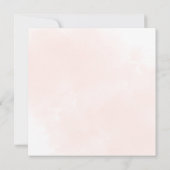 ワインレッドの花を飾ったエレガントなブライダルシャワーデザイン サンキューカード (裏面)