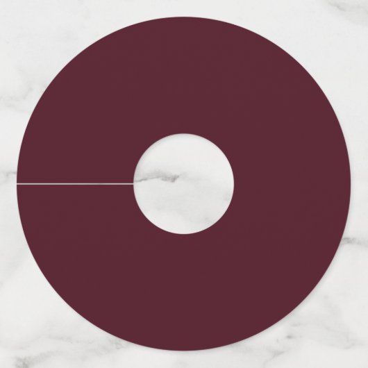 ワインレッドの花を飾ったネイビーブルーの結婚式 ワイングラスタグ (裏面)