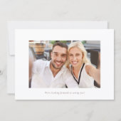 ワインレッドの花束のSave Our Date写真 案内状 (裏面)