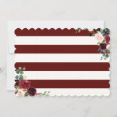 ワインレッドの花束 | 私のウェディングパーティーになってくれる？ 招待状 (裏面)