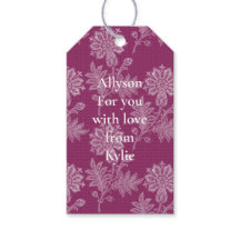 ワインレッドの花柄レースのブライズシャワー