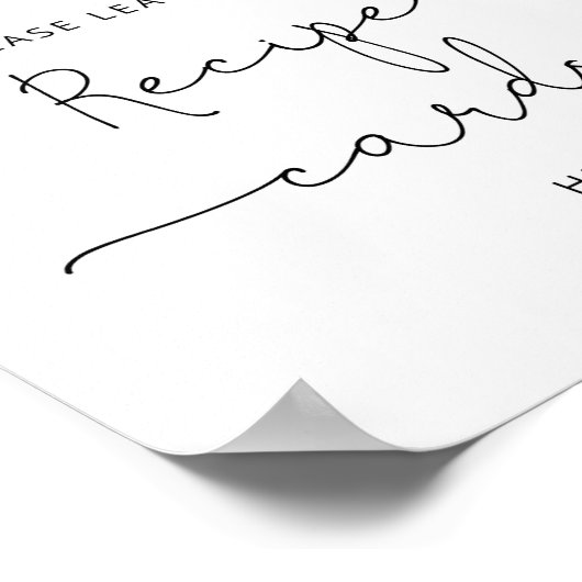 ワインレッドの花柄　ここにレシピカードを残してください　ポスター ポスター (角)