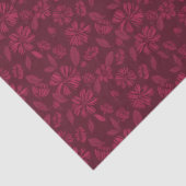 ワインレッドの花柄 薄葉紙 (詳細)