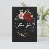 ワインレッドの花 ブラック サンクス サンキューカード (スタンド正面)