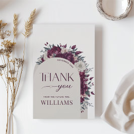 ワインレッドの花　愛が咲く　ありがとう サンキューカード