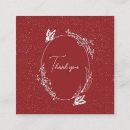 ワインレッドの蝶のカード エンクロージャーカード