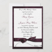 ワインレッドの豪華さ 招待状 (裏面)