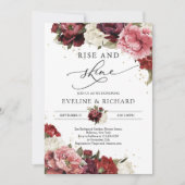 ワインレッドの頬染めのような淡い紫の芍薬が輝きとともに咲き誇れ 招待状 (正面)