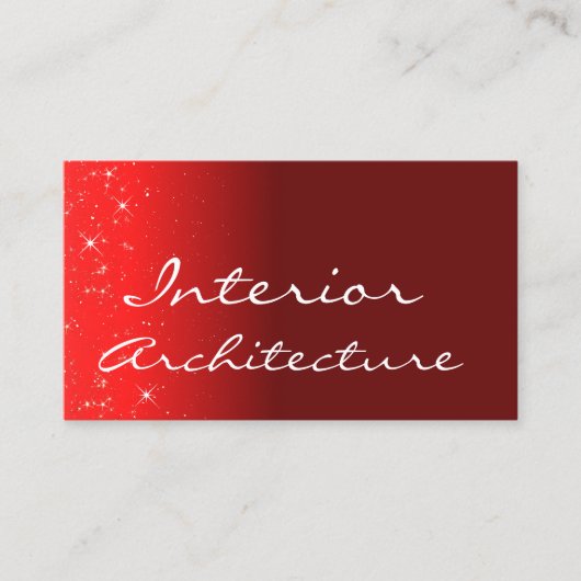 ワインレッドエレガントシックグリッタースターと写真 名刺 (正面)