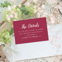 ワインレッドシンプルスタイル結婚ズ詳細