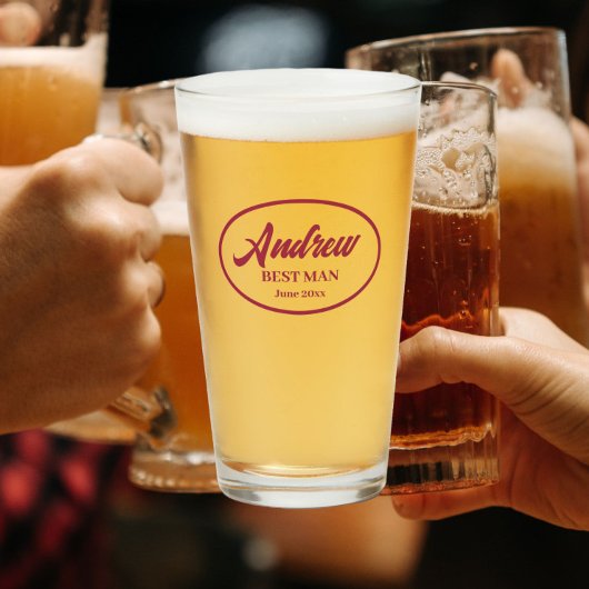 ワインレッドスタイル化された名結婚前の花婿介添人 タンブラーグラス