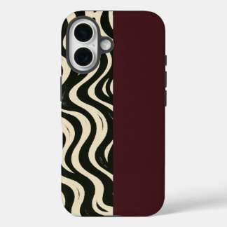 ワインレッドスプリットスマホケース iPhone 16ケース