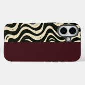 ワインレッドスプリットスマホケース Case-Mate iPhoneケース (裏面 (横))