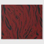 ワインレッドゼブラパターン ラッピングペーパー (フラット)