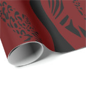 ワインレッドゼブラパターン ラッピングペーパー (ロールコーナー)