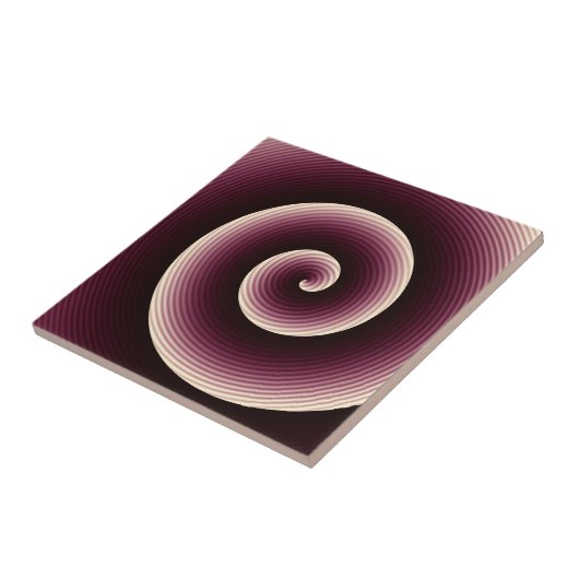 ワインレッドトワイル タイル (側面)