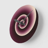 ワインレッドトワイル ラウンド壁時計 (傾斜)