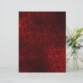 ワインレッドフローラパターン（の模様が）あるスクラップブック紙 (スタンド正面)