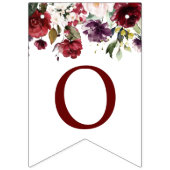 ワインレッドローズ ブライダルシャワーバナー バンティングフラッグ (第3の旗)