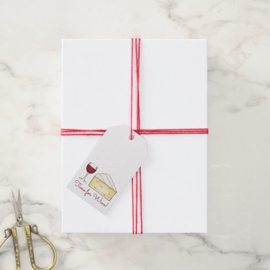 ワインレッドワイン+ブリーチーズギフトラベル ギフトタグ (より糸付き)