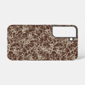 ワインレッド上のネットワークニューロン – シームレスなパターン。 SAMSUNG GALAXYケース (裏面横)