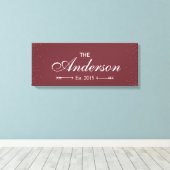 ワインレッド家族が確立された名記号 キャンバスプリント (インサイチュ (ウッドフロア))