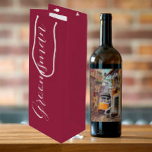 ワインレッド様式化されたスクリプ結婚トのグロムスマン