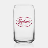 ワインレッド様式名花嫁メイドグラス ガラス缶 (正面)