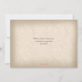 ワインレッド & グリーン - ワイン試飲招待状 招待状 (裏面)