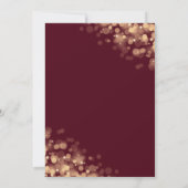 ワインレッド＆ゴールドフレームのボケライト招待状 招待状 (裏面)