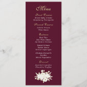 ワインレッド ゴールド ホワイト スクリプト エレガント フラワーデザイン プログラム (正面)