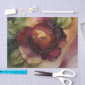 ワインレッド ゴールド ローズ フラワーブライダルシャワー 薄葉紙 (クラフト)