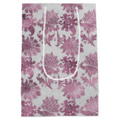 ワインレッド シルバー 花嫁のシャワーパーティー ミディアムペーパーバッグ (裏面)