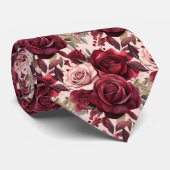 ワインレッド ディープレッド ローズ ブラッシュ モーブ ネクタイ (ロール)