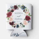 ワインレッド ネイビー ウェディング フェイバー 缶クーラー (裏面)