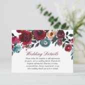 ワインレッド バーガンディー 結婚式 披露宴 詳細 エンクロージャーカード (スタンド正面)